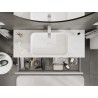 Mexen Orio bathroom cabinet under-sink 120 cm with countertop, 2 drawers, white gloss - 91A10-12047-2-BFFC00