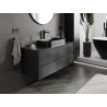 Mexen Orio bathroom cabinet for washbasin 120 cm with countertop, 2 drawers, black matt - 91A10-12047-2-BFFC71