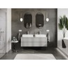 Mexen Orio bathroom cabinet under-washbasin 140 cm with countertop, 2 drawers, grey matt - 91A10-14047-2-BFFC62