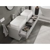 Mexen Orio bathroom cabinet under-washbasin 140 cm with countertop, 2 drawers, grey matt - 91A10-14047-2-BFFC62