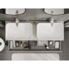 Mexen Orio bathroom cabinet under-washbasin 140 cm with countertop, 2 drawers, grey matt - 91A10-14047-2-BFFC62
