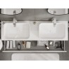 Mexen Orio bathroom cabinet for a washbasin 160 cm with countertop, 2 drawers, white gloss - 91A10-16047-2-BFFC00