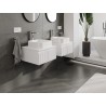 Mexen Rivel bathroom vanity cabinet 50 cm with countertop, 1 drawer, grooved, matte white - 91A20-05023-1-BFC01