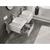 Mexen Rivel bathroom vanity cabinet 50 cm with countertop, 1 drawer, grooved, matte white - 91A20-05023-1-BFC01