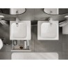 Mexen Rivel bathroom vanity cabinet 50 cm with countertop, 1 drawer, grooved, matte white - 91A20-05023-1-BFC01