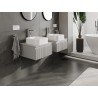 Mexen Rivel bathroom cabinet under sink 50 cm with countertop, 1 drawer, grooved, matte gray - 91A20-05023-1-BFC62