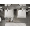 Mexen Rivel bathroom cabinet under sink 50 cm with countertop, 1 drawer, grooved, matte gray - 91A20-05023-1-BFC62