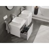 Mexen Rivel bathroom cabinet for washbasin 50 cm with countertop, 1 drawer, grooved, white matt - 91A20-05047-1-BFC01