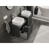Mexen Rivel bathroom cabinet for under-sink 50 cm with countertop, 1 drawer, grooved, matte graphite - 91A20-05047-1-BFC66