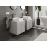 Mexen Rivel 50 cm Undersink Bathroom Cabinet with Countertop, 2 Drawers, Fluted, Matte Gray - 91A20-05047-2-BFFC62