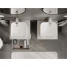 Mexen Rivel 50 cm Undersink Bathroom Cabinet with Countertop, 2 Drawers, Fluted, Matte Gray - 91A20-05047-2-BFFC62