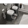 Mexen Rivel bathroom cabinet for washbasin 50 cm with countertop, 2 drawers, grooved, matte graphite - 91A20-05047-2-BFFC66