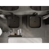 Mexen Rivel bathroom vanity cabinet 50 cm with countertop, 2 drawers, grooved, matte black - 91A20-05047-2-BFFC71
