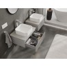 Mexen Rivel 60 cm Bathroom Vanity Cabinet with Countertop, 1 Drawer, Grooved, Matte Gray - 91A20-06023-1-BFC62