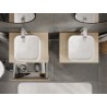 Mexen Rivel bathroom cabinet under sink 60 cm with countertop, 1 drawer, grooved, oak - 91A20-06023-1-BFC81