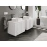 Mexen Rivel bathroom cabinet for washbasin 60 cm with countertop, 1 drawer, grooved, white matte - 91A20-06047-1-BFC01