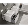 Mexen Rivel bathroom vanity cabinet 60 cm with countertop, 1 drawer, grooved, white matt - 91A20-06047-1-BFC01