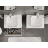 Mexen Rivel bathroom vanity cabinet 60 cm with countertop, 1 drawer, grooved, white matt - 91A20-06047-1-BFC01