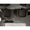 Mexen Rivel 60 cm under-sink bathroom cabinet with countertop, 1 drawer, ribbed, matte black - 91A20-06047-1-BFC71