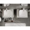 Mexen Rivel bathroom vanity cabinet 60 cm with countertop, 2 drawers, grooved, matte gray - 91A20-06047-2-BFFC62