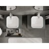 Mexen Rivel bathroom vanity cabinet 60 cm with countertop, 2 drawers, grooved, matte graphite - 91A20-06047-2-BFFC66