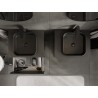Mexen Rivel 60 cm Bathroom Sink Cabinet with Countertop, 2 Drawers, Grooved, Matte Black - 91A20-06047-2-BFFC71