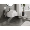 Mexen Rivel bathroom cabinet under-sink 70 cm with countertop, 1 drawer, fluted, white matte - 91A20-07023-1-BFC01