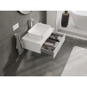 Mexen Rivel bathroom cabinet under-sink 70 cm with countertop, 1 drawer, fluted, white matte - 91A20-07023-1-BFC01