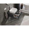 Mexen Rivel bathroom vanity cabinet 70 cm with countertop, 1 drawer, fluted, matte graphite - 91A20-07023-1-BFC66