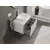 Mexen Rivel bathroom cabinet for washbasin 70 cm with countertop, 1 drawer, fluted, matte white - 91A20-07047-1-BFC01