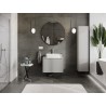 Mexen Rivel 70 cm Bathroom Vanity with Countertop, 1 Drawer, Ribbed, Matte Gray - 91A20-07047-1-BFC62