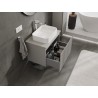 Mexen Rivel 70 cm Bathroom Vanity with Countertop, 1 Drawer, Ribbed, Matte Gray - 91A20-07047-1-BFC62