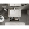 Mexen Rivel 70 cm Bathroom Vanity with Countertop, 1 Drawer, Ribbed, Matte Gray - 91A20-07047-1-BFC62