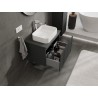 Mexen Rivel 70 cm Bathroom Vanity Cabinet with Top, 1 Drawer, Fluted, Matte Graphite - 91A20-07047-1-BFC66