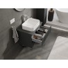 Mexen Rivel bathroom cabinet under washbasin 70 cm with countertop, 2 drawers, fluted, matte graphite - 91A20-07047-2-BFFC66