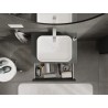 Mexen Rivel bathroom cabinet under washbasin 70 cm with countertop, 2 drawers, fluted, matte graphite - 91A20-07047-2-BFFC66