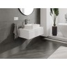 Mexen Rivel 80 cm under-sink bathroom cabinet with countertop, 1 drawer, fluted, white matte - 91A20-08023-1-BFC01