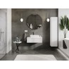 Mexen Rivel 80 cm under-sink bathroom cabinet with countertop, 1 drawer, fluted, white matte - 91A20-08023-1-BFC01