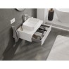 Mexen Rivel 80 cm under-sink bathroom cabinet with countertop, 1 drawer, fluted, white matte - 91A20-08023-1-BFC01