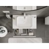 Mexen Rivel 80 cm under-sink bathroom cabinet with countertop, 1 drawer, fluted, white matte - 91A20-08023-1-BFC01