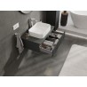Mexen Rivel bathroom cabinet for a washbasin 80 cm with top, 1 drawer, grooved, matt graphite - 91A20-08023-1-BFC66