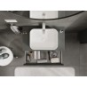 Mexen Rivel bathroom cabinet for a washbasin 80 cm with top, 1 drawer, grooved, matt graphite - 91A20-08023-1-BFC66