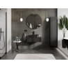 Mexen Rivel bathroom cabinet 80 cm with countertop, 1 drawer, grooved, matte black - 91A20-08023-1-BFC71
