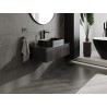 Mexen Rivel bathroom cabinet 80 cm with countertop, 1 drawer, grooved, matte black - 91A20-08023-1-BFC71
