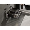 Mexen Rivel bathroom cabinet 80 cm with countertop, 1 drawer, grooved, matte black - 91A20-08023-1-BFC71