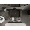 Mexen Rivel bathroom cabinet 80 cm with countertop, 1 drawer, grooved, matte black - 91A20-08023-1-BFC71
