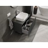 Mexen Rivel bathroom vanity cabinet 80 cm with countertop, 1 drawer, fluted, matte graphite - 91A20-08047-1-BFC66