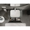 Mexen Rivel bathroom vanity cabinet 80 cm with countertop, 1 drawer, fluted, matte graphite - 91A20-08047-1-BFC66