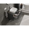 Mexen Rivel 80 cm Bathroom Cabinet Under Sink with Countertop, 2 Drawers, Grooved, Matte Graphite - 91A20-08047-2-BFFC66