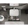 Mexen Rivel 80 cm Bathroom Cabinet Under Sink with Countertop, 2 Drawers, Grooved, Matte Graphite - 91A20-08047-2-BFFC66